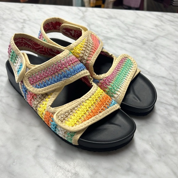 Arizona Love Apache Raffia Multicolor Sandal Size 38/8 - Picture 2 of 14